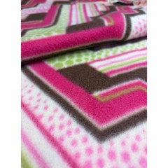 Chevron and dotted fleece fabric – Sold by 1/2 yard
