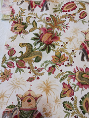 Express Stock 15 Cotton Fabric Samples Light Florals Cream Pink Red 12×16 Metall