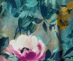Clarke & Clarke Rugosa King Fisher Designer Fabric Remnant 24″x34″
