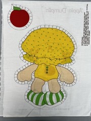 APPLE DUMPLIN’ American Greetings Corp. Vintage Pillow Pattern 1981 Panel