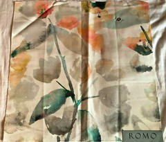 ROMO Mariola Blush Floral 17″ Linen Blend Fabric Sample