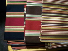 3 Pieces of Striped OUTDOOR Fabric 9 Yards total