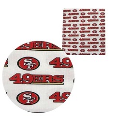 49ers Polyester Cotton blend fabric 18″ x 55″ San Francisco Football 1087672