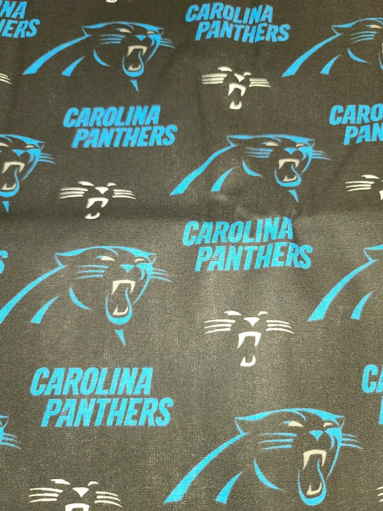NFL Carolina Panthers 100% COTTON FABRIC BY THE 1/2 YARD