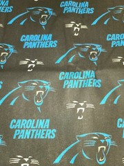 NFL Carolina Panthers 100% COTTON FABRIC BY THE 1/2 YARD