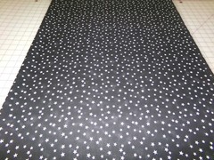 Black & White Star Fabric. Unbranded. Approx. 38×44. Shadowy Black. M26-210
