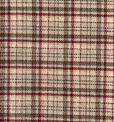 Homespun Plaid Fabric Woven Cotton Tan Red Green Earth Tones 57×36