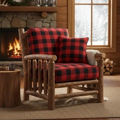 Buffalo Check Tartan Fabric Poly Viscose Wool Free – Multiple Sizes Available