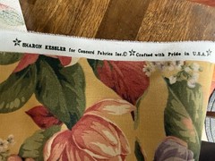 Vintage Sharon Kessler for Concord Cotton Fabric Floral Cottage 2.75 Yards X 55”