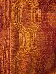 VTG MCM Woven Sheer Geometric Pattern Fabric 2 Cuts-5.1 Yard Total Textured
