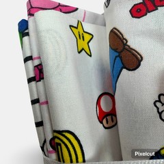 Nintendo Licensed Super Mario Fat Quarter 5 pcs Bundle 18″x21″ Yoshi Luigi Peach