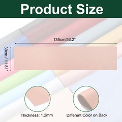 Faux Leather Sheets 12×53 Inch Solid PU Leather Fabric Light Pink/White