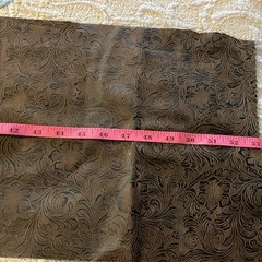 Faux Tooled Leather Remanent Brown 53” X 10”