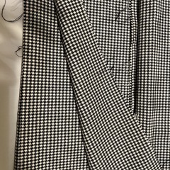 3 Yards of Black and White Houndstooth Fabric ~ 60” Wide ~ Wool