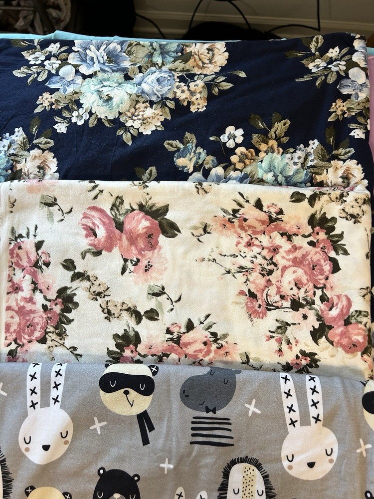 Apparel Fabric Remnants 10LBS Assorted Colors Styles with Floral Animal Patterns