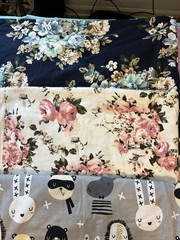 Apparel Fabric Remnants 10LBS Assorted Colors Styles with Floral Animal Patterns