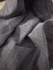 Yarn Dyed Linen Fabric Dark Gray Speckled 48” Wide Light Med BTY