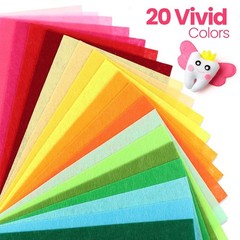 460 Pcs Felt Sheets 12×8 Inch, 20 Colors – Stiff Fabric for Crafting, DIY Projec