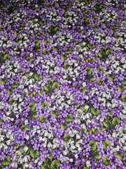 Violet Garden Purple Floral 100% Cotton Fabric Hobby Stores 3 Yards X 42″ Wide