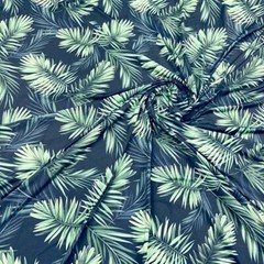 FREE SHIPPING Spandex Fabric Leaves Print Stretch 60″wide by yard for Swimwear