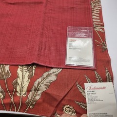 26″ Scalamandré Elsie de Wolfe printed linen fabric sample lot of 2