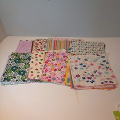 190 Squares 6″ x 6″ Fabric Cotton Quilting Floral Stars Dots