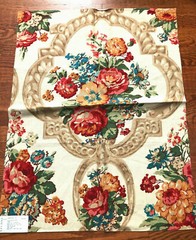 LEE JOFA Knightshayes in Cream 25 1/2 x 33 1/4″ Linen Floral Fabric Sample