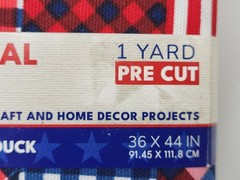 Lot of 4 Seasonal Fabric 100% Cotton Duck Precut 1 Yard 36″ x 44″ in Americana