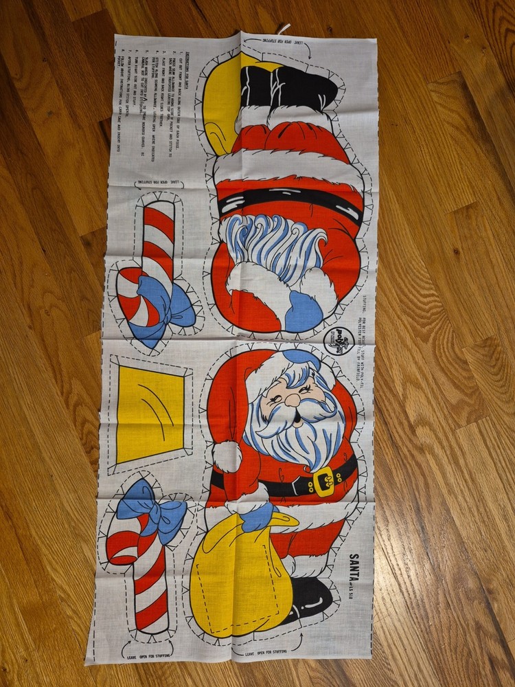VTG Spring Mills Santa Fabric Panel Cut & Sew Pillow Uncut Pattern Ls 518