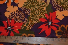 Synthetic apparel fabric, floral print, 58″ x 3.5 yards
