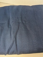 Dark Blue Polka Dot Cotton Blend 3-1/4 Yards, 59 inches Medium Weight