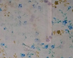 Powder Blue Calico Small Floral Cotton Blend Shirt Wt Fabric BTHY x 45″ W pc