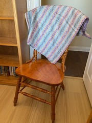 BOUSSAC KENMILL TUILLERIES FABRIC 1985~Home Decor~GOLD STRIPE~Pastel Peach Blue~