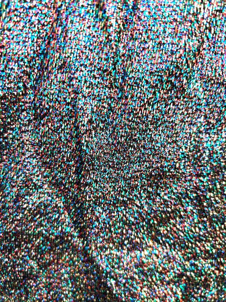 Multicolor on silver Metallic Fabric By the Yard 40″ Wide