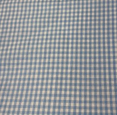 Blue White Gingham Cotton Fabric 1/2 yard x 44″ Sewing Crafting Quilting