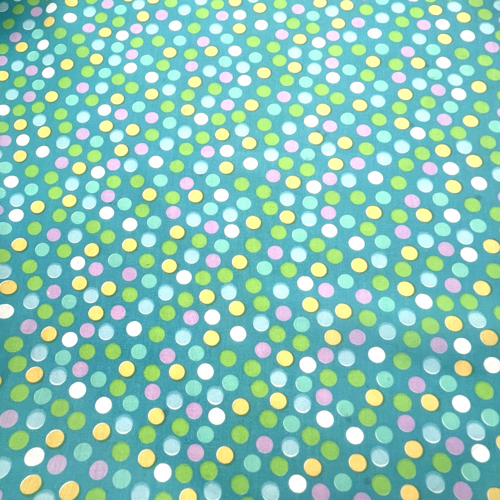 Quilt Fabric C/P Multicolor Dots 60″ Wide Apparel Lot of 5 yards for $15