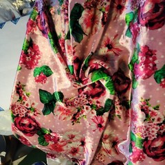 Pink Floral & Polka Dot Emanuel Ungaro Velveteen from Italy! Soft Luxurious Fab!