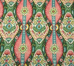 COVINGTON LALITA BLOSSOM PINK D4175 FLORAL STRIPES MULTIUSE FABRIC BY YARD 54″W