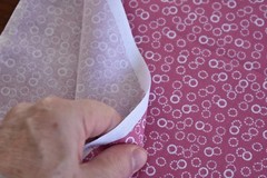 By 1/2 Yd, White Circles on Pink Quilt Cotton, Richlin, N4131