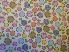 Multi Color Flowers on White Cotton Fabric (44″ Wide x 36″ long)