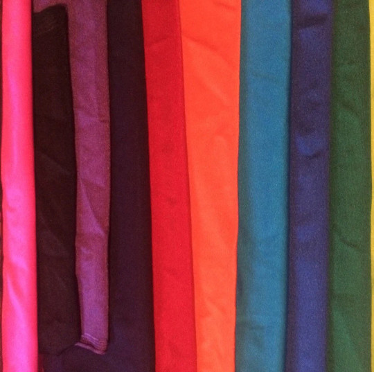 Lycra Spandex Fabric Scrap, 9″ x 36″, Lot of 2, mixed colors, Fat Eighth