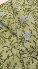 Utopia Goods Silver Banksia Blue Green Designer Fabric, 1/3 Yd Remnant (3 of 3)