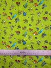 Green Gardening Fabric QT Express Nancy Smith Lynda Milligan Cotton 44″ 2.5 Yard