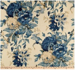 Waverly Kensington Bloom fabric remnant 54 inches wide 23 inches long.  