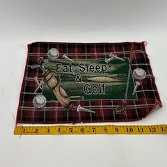 6 Golf Tapestry Upholstery Fabric Samples Vintage Modern Designs Golfing Pillow