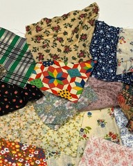 Vintage Mixed Lot 45+ Pieces Floral Cotton Fabric Quilt Flowers Scraps Assorted