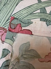 Bloomcraft FABRIC Orig. Screen Print By Luther Travis Floral 1981 29×78” Read