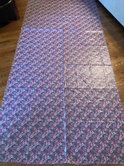 3.5 Yards 54” Vintage Fabric Pink Mauve Roses Flowers Floral Cotton Blend Sheen