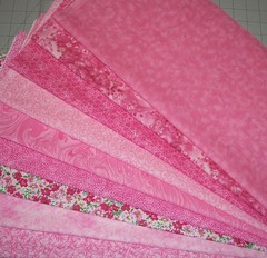 9 Pinks Fat Quarters Bundle Tonal tone on tone Fabric Precut