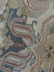 Cotton Tapestry Fabric 56″X2.5 Yards Tabiz Earthy Tones Earth Blue Burgundy +